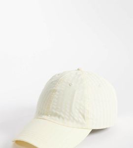 Collusion COLLUSION gingham nylon cap in beige-Neutral