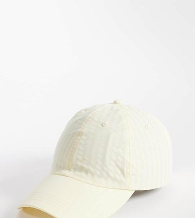 Collusion COLLUSION gingham nylon cap in beige-Neutral