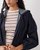 Collusion COLLUSION hooded denim track jacket in rinse wash -set-Navy - 3