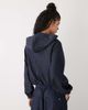 Collusion COLLUSION hooded denim track jacket in rinse wash -set-Navy - 4