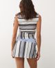 Collusion COLLUSION irregular striped skort-Multi - 4