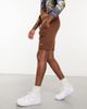 Collusion COLLUSION jersey shorts in dark brown - 3
