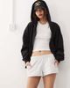 Collusion COLLUSION jogger micro short in gray heather-Neutral - 1