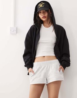 Collusion COLLUSION jogger micro short in gray heather-Neutral