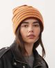 Collusion COLLUSION knit beanie in brown multi stripes - 1