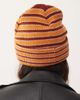 Collusion COLLUSION knit beanie in brown multi stripes - 3