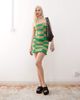 Collusion COLLUSION knit checkerboard mini skirt top in green and tan - 3