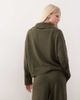 Collusion COLLUSION knit oversized button up sweater in khaki - part of a set-Green - 2