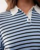 Collusion COLLUSION knit stripe polo sweater in blue-Green - 4