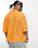 Collusion COLLUSION lace beach shirt in neon orange - part of a set - 3