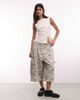 Collusion COLLUSION lightwash camo cargo baggy jorts-Neutral - 1