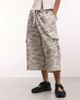Collusion COLLUSION lightwash camo cargo baggy jorts-Neutral - 2