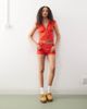 Collusion COLLUSION linen look micro shorts in red - part of a set - 1