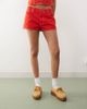 Collusion COLLUSION linen look micro shorts in red - part of a set - 4