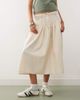 Collusion COLLUSION linen look skirt with contrast stitch in buttermilk yellow - 1