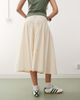Collusion COLLUSION linen look skirt with contrast stitch in buttermilk yellow - 4