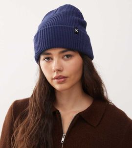 Collusion COLLUSION logo beanie in navy