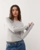 Collusion COLLUSION long sleeve baby tee in heather gray - 1