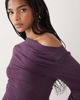 Collusion COLLUSION long sleeve mini dress in blue and burgundy stripe-Multi - 4