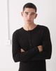 Collusion COLLUSION long sleeve rib Henley slim fit T-shirt in black - 1