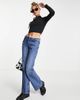 Collusion COLLUSION long sleeve tie front top with high neck in black - 4