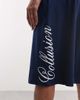 Collusion COLLUSION longline baggy airtex jorts in navy - 4