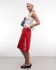 Collusion COLLUSION longline baggy airtex shorts in red-Blue - 1