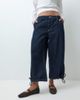 Collusion COLLUSION longline culotte in rinse denim-Navy - 2