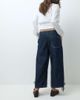 Collusion COLLUSION longline culotte in rinse denim-Navy - 3