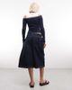 Collusion COLLUSION longline jorts in rinsewash-Navy - 2