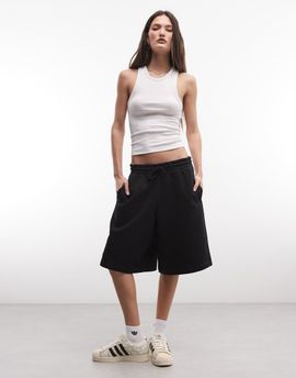 Collusion COLLUSION longline sweat shorts in black