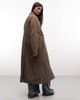 Collusion COLLUSION longline trench jacket in brown - 4