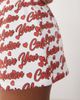 Collusion COLLUSION 'love you' graphic mini shorts in white - 4