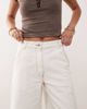 Collusion COLLUSION low rise baggy jorts in ecru-Neutral - 4