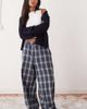 Collusion COLLUSION low rise balloon pants in blue plaid-Multi - 1