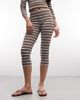 Collusion COLLUSION low rise striped capri pants-Multi - 4