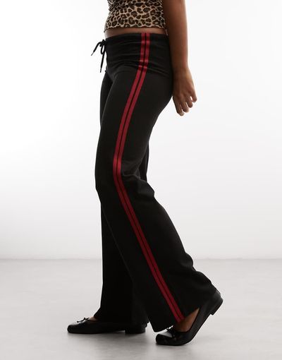 Collusion COLLUSION low rise tack pant in black