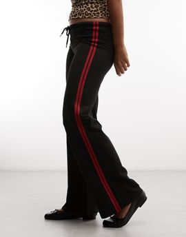 Collusion COLLUSION low rise track pant in black