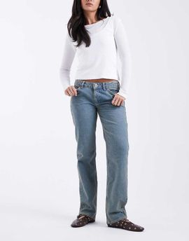 Collusion COLLUSION low waist loose fit jeans in dirty blue