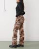 Collusion COLLUSION low waist slim bootcut jeans in tiger print-Multi - 2