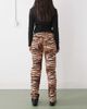 Collusion COLLUSION low waist slim bootcut jeans in tiger print-Multi - 3