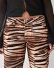 Collusion COLLUSION low waist slim bootcut jeans in tiger print-Multi - 4