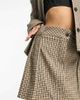 Collusion COLLUSION micro pleated skirt in spliced neutral plaid - part of a set - 1