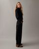 Collusion COLLUSION mid rise jeans with orange contrast turn up hem in dark blue-Navy - 3