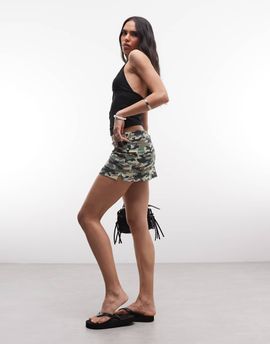 Collusion COLLUSION mini skort in camo-Multi