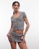 Collusion COLLUSION mini skort in gray stripe - part of a set - 2