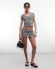 Collusion COLLUSION mini skort in gray stripe - part of a set - 3