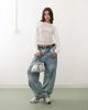 Collusion COLLUSION mixed textures lace raglan t-shirt-White - 2