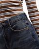 Collusion COLLUSION mom denim shorts in darkwash-Blue - 4