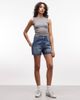 Collusion COLLUSION mom denim shorts in mid wash-Blue - 2